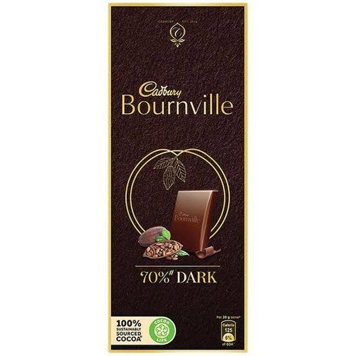 50% कोको और एक सिल्की स्मूथ टेक्सचर Cadbury Bournville डार्क चॉकलेट