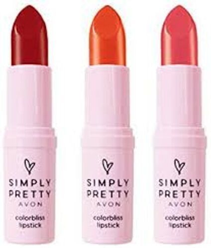 Glitter Effect Avon Simply Pretty Colorbliss Matte Lipstick Classic Red For Beautiful Lips 