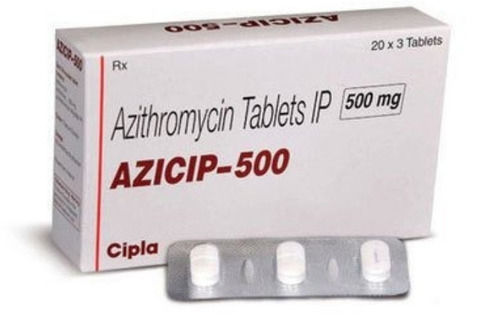 Treat Certain Bacterial For Infections, Azithromycin Tablets Ip 500 Mg Expiration Date: 12 Months