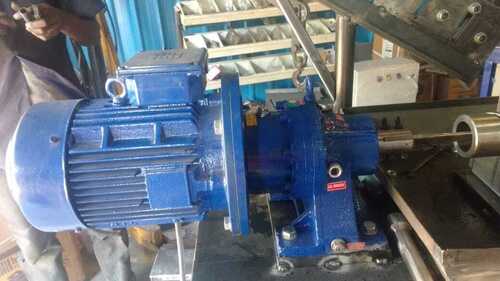 Blue 250 Watt Motor Mild Steel Paint Coated Finish Sugar Mill Gear Box