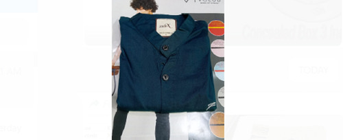 नीली फुल स्लीव रेगुलर फिट प्लेन स्टाइलिश और डिज़ाइनर कॉटन शर्ट