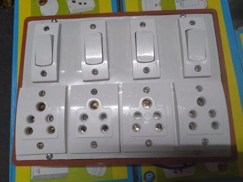 Plastic 4 Socket Electrical Switch Board