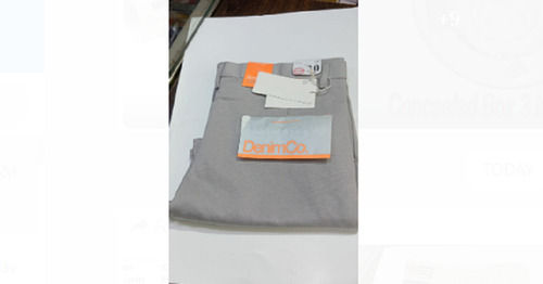 Gray Regular Fit Plain Stylish And Designer Mens Cotton Jeans