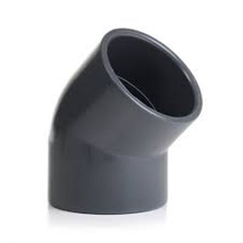 High Design And Eco Friendly 45 Degree Angle Round Shaped Grey Pvc Elbow  Size: 4 In