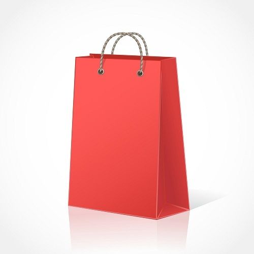 Orange Highly Comfortable And Stylish Printed Fashion Paper Material Shopping Bag