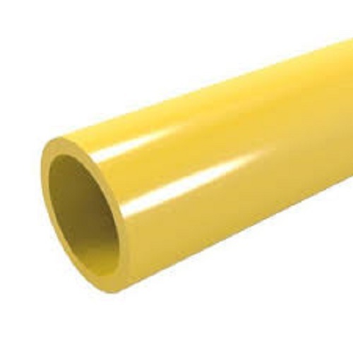 PVC Plastic Pipes - 1.5mm Thickness Yellow Color Round Shape | Durable Leak Proof High Strength Long Lasting Male Connection