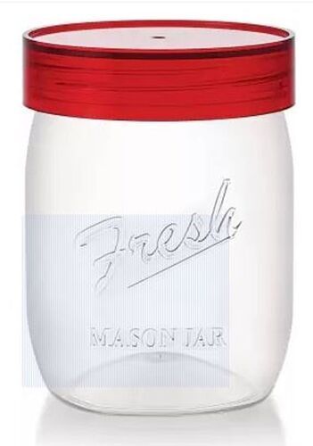 The Master Cook Mason Jars 1600 Ml Plastic Utility Container (Clear) Capacity: 900 Milliliter (Ml)