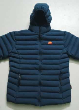 Mens Blue Plain Full Sleeves Fluffy Quilted Jackets With Hoody And 4 Pockets Age Group: Adult