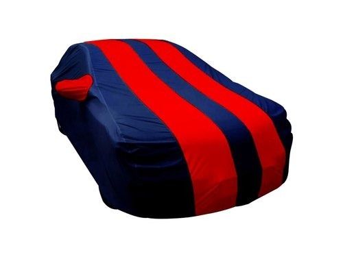 Navy Blue And Red Plain Light Weight Waterproof Car Body Cover