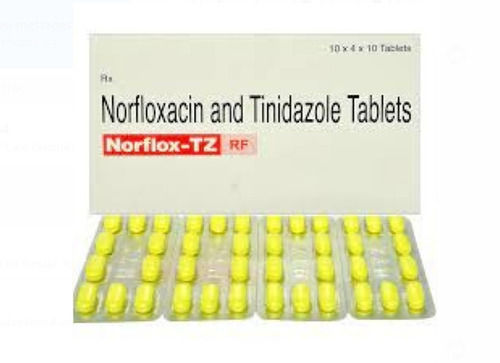 Pack Of 10X4X10 Tablets To Treat Diarrhoea, Norfloxacin And Tinidazole Tablets General Medicines