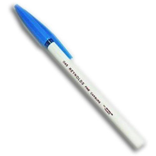 Round Plastic Blue Ball Pens