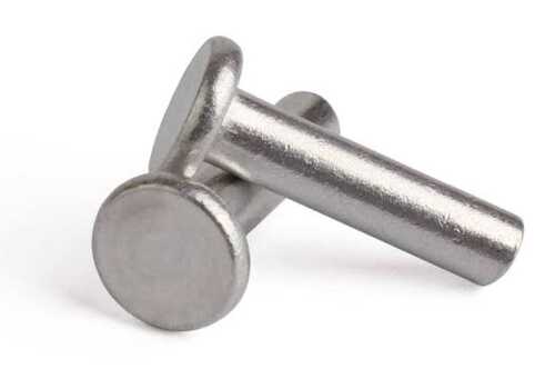 Silver Rust Resistance And Long Lasting Flat Head Solid Aluminium Rivet For Construction