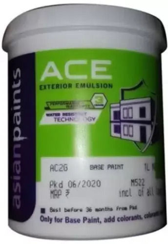 1Liter White Emulsion Wall Paint Glossy Finish Asian Paints Ace Emulsion Application: Industry