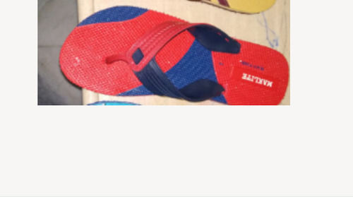 Rubber Red And Blue Size 7, Comfortable Fancy Slipper For Men For Summer Wear 