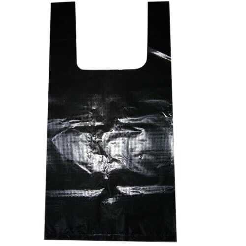 Pp Black Plain W Cut Thickness 53 Micron Capacity 4 Kg Plastic Carry Bag