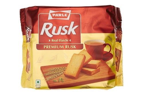 Brown Rectangular Crispy And Crunchy Parle Elaichi Flavor Premium Rusk Fat Contains (%): 5 Percentage ( % )