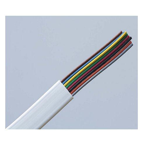 White Flat Parallel Manner And Sheathed Highest Performance Flat Cables For Outdoor Applications