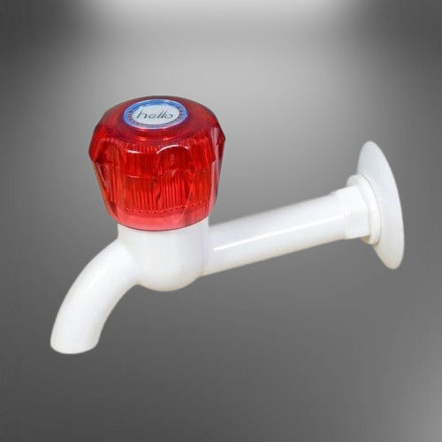 Red And White Long Body With Pvc Plastic Body Bib Tap