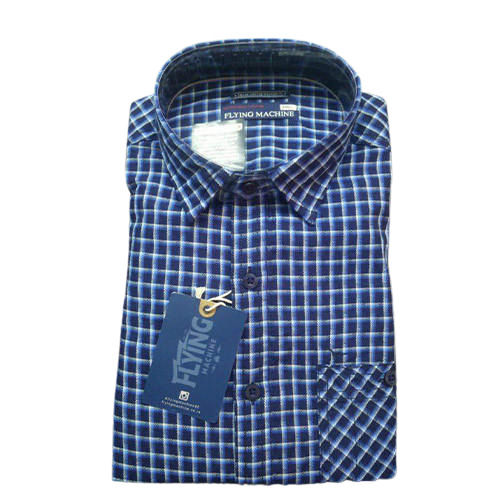 Classic Regular Fit 100% Pure Cotton Checks Full Sleeve Shirt For Men's