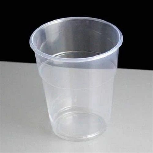 6 Inches Disposable And Eco Friendly Transparent Round Plastic Glass Size: 6Inch