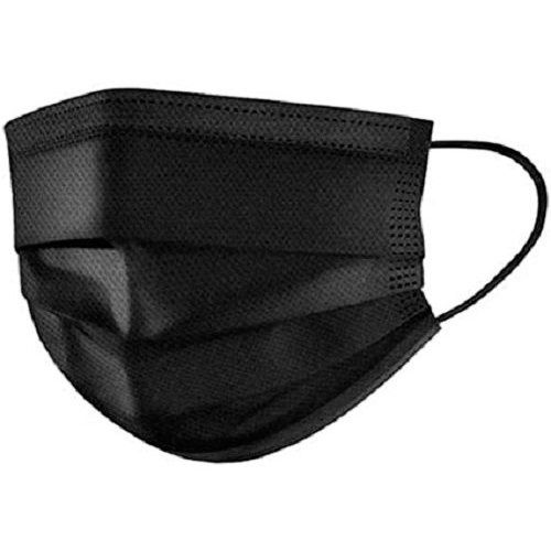 Black Three Ply Flexible Ear Loop Disposable Non Woven Face Mask Age Group: Suitable For All Ages