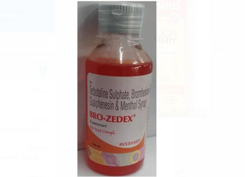 Bro-Zedex Terbutaline Sulphate Bromhexine Hcl Guaiphenesin And Menthol Cough Syrup 