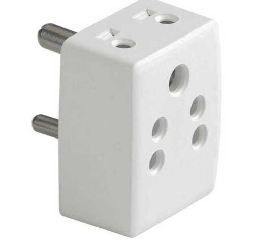 White Heat Resistance Multi Plug Adaptor 3 Pins 16 A For Domestic And Commercial Purpose