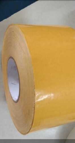 Waterproof  Length 30 M Width 20Mm Yellow Round Shape Single Sided Plain Ds Hdpe Fabric Tape For Sealing