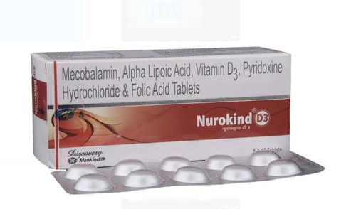 Nurokind 03 Mecobalamin, Alpha Lipoic Acid, Vitamin D3, Pyridoxine Hydrochloride And Folic Acid Tablets, Pack Of 60 Tablet General Medicines