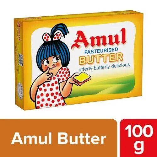 100 Gram Healthy Nutrition Enriched Pure And Fresh Original Flavor Yellow Amul Butter