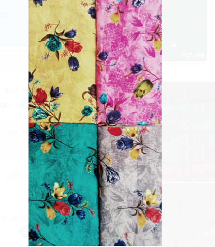 44 Inch Width 100 Meter Length Easily Washable And Comfortable Printed Cotton Fabric