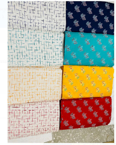 Multicolor 100% Pure Cotton 44 Inch Width Comfortable And Breathable Printed Cotton Fabric 