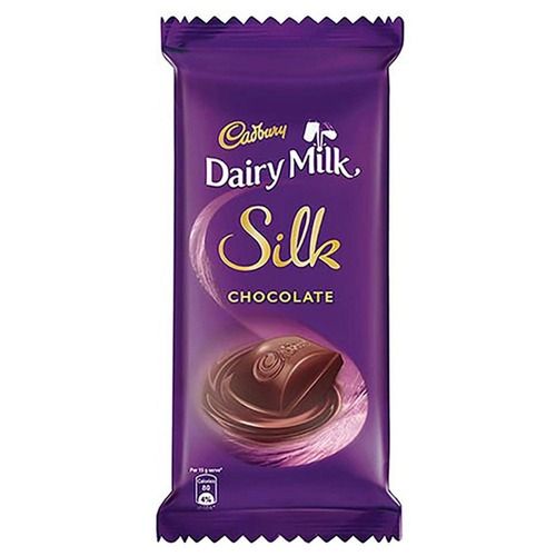 60 G Size Brown Colour Sweet Taste Cadbury Dairy Milk Silk Chocolate Bar Ingredients: Sugar Cocoa Solids Cocoa Butter