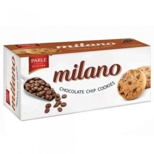 75 G Size Brown Colour Sweet Taste Parle Milano Chocolate Chip Cookies For Eating  Fat Content (%): 10 Percentage ( % )