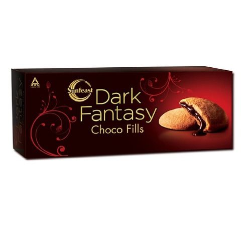 Brown 75 Gram Sunfeast Dark Fantasy Choco Fills Cream Biscuits 