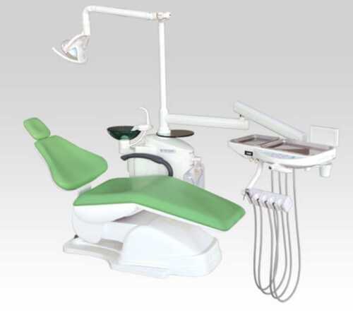 Plastic Electrically Operated Dental Chair For Oral Therapy, Green White Color