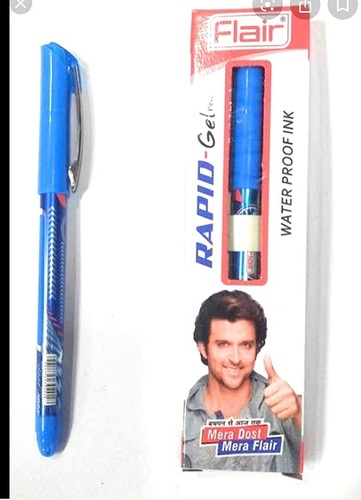 Blue Light Weight And Comfortable To Hold Smooth Stylish Flair Rapid Plastic Gel Pen