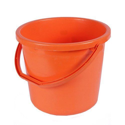 Ldpe Easy To Use Lightweight Orange Plastic Bucket For Bathroom 3 Litre Capacity