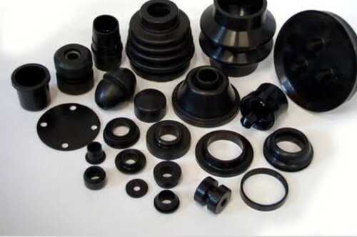 Eco Friendly Rubber Moulding Components, Compact Design, Round Shape And Black Color