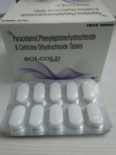 Solcold Paracetamol Phenylephrine Hydrochloride And Certirizine Dihydrochloride Anti Cold Tablets