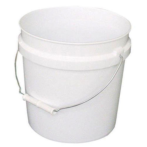 Hdpe Easy To Use Lightweight White Plastic Bathroom Bucket For Home 10 Liter