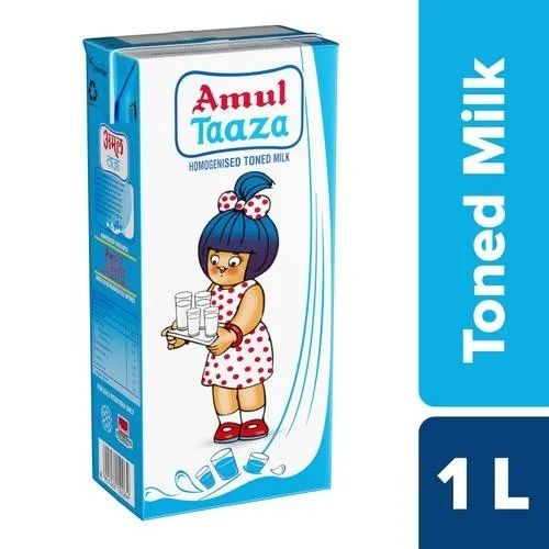 1 Liter Fresh Healthy And Natural Rich In Protein And Minerals Amul Toned Milk
