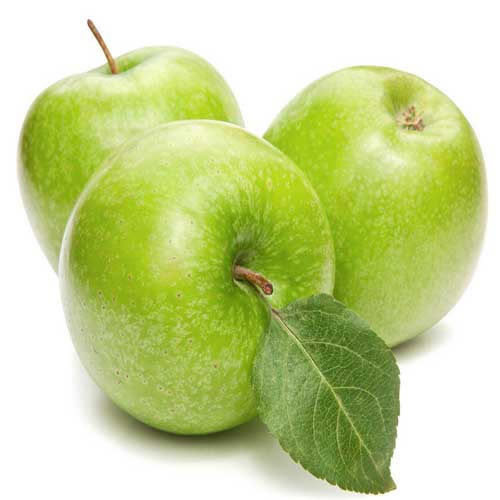 100% शुद्ध और प्राकृतिक रूप से उगाया जाने वाला सामान्य गोल आकार का ताजा स्वस्थ हरा सेब 