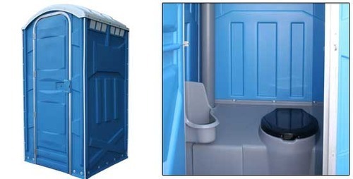 Blue And Gray Color Finely Finished Western Portable Toilet