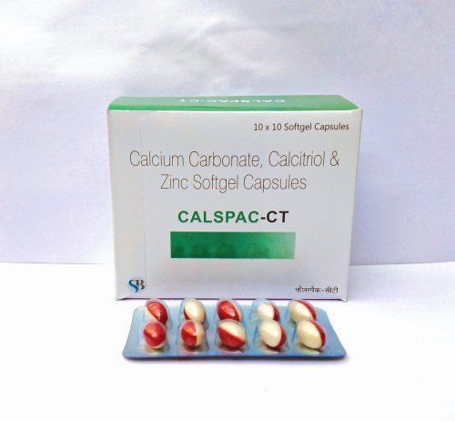 Calcium Carbonate Calcitriol And Zinc Softgel Capsules, 10 X 10 Packaging Size