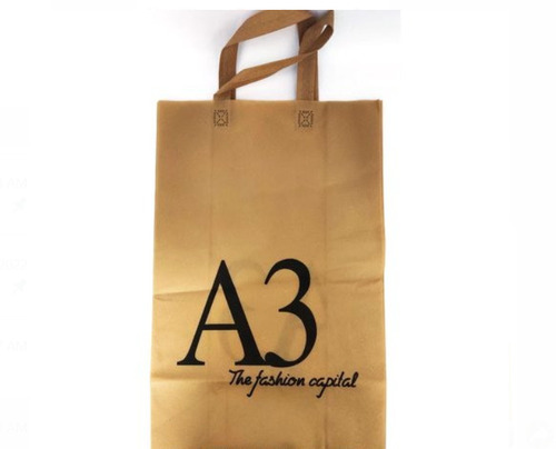 5 Kg Capacity Flexi Loop Handle Non Woven Material Printed Brown Shopping Carry Bag Bag Size: 20 Inch