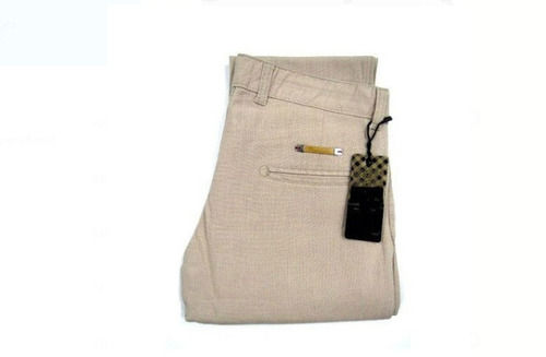  कैज़ुअल वियर वॉशेबल और हवा पार होने योग्य हल्का भूरा प्लेन पुरुषों के लिए कॉटन पैंट 