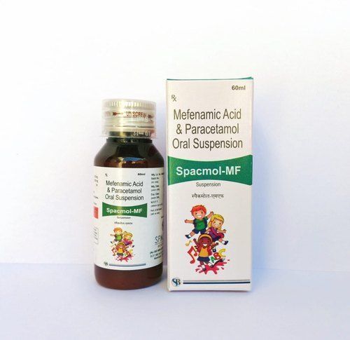 Stainless Steel Mefenamic Acid And Paracetamol Oral Suspension Spacmol Mf Syrup, 60 Ml Bottle Packaging