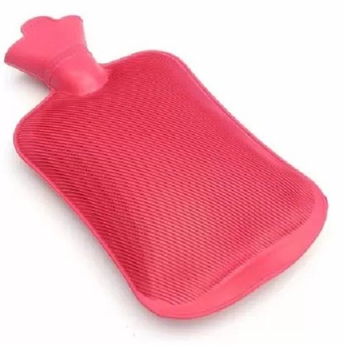 Pink 1.2 Liter Capacity Leak Proof Rubber Body Rectangular Hot Water Bag  Age Group: Women