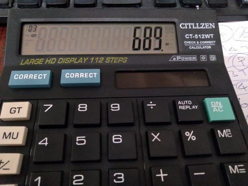 Lightweight Black Portable Calculator